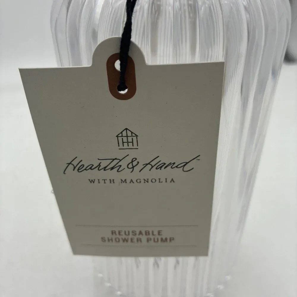 Hearth & Hand with Magnolia Clear Reusable Shower Pump 17oz